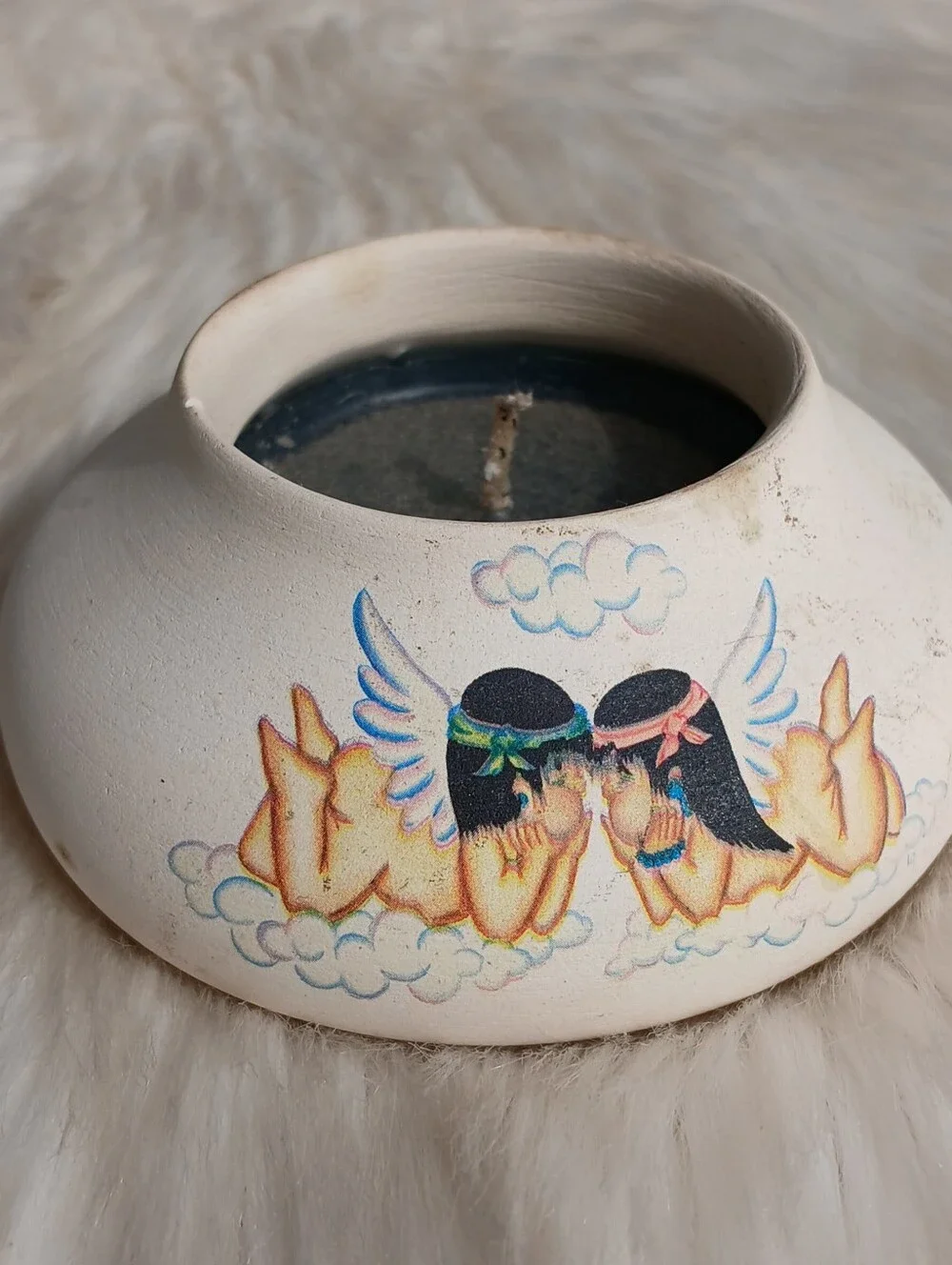 Vintage Candle Candles by Sandstone Native American Cherub Angels Southwestern